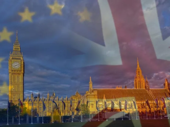 Big Ben with British flag